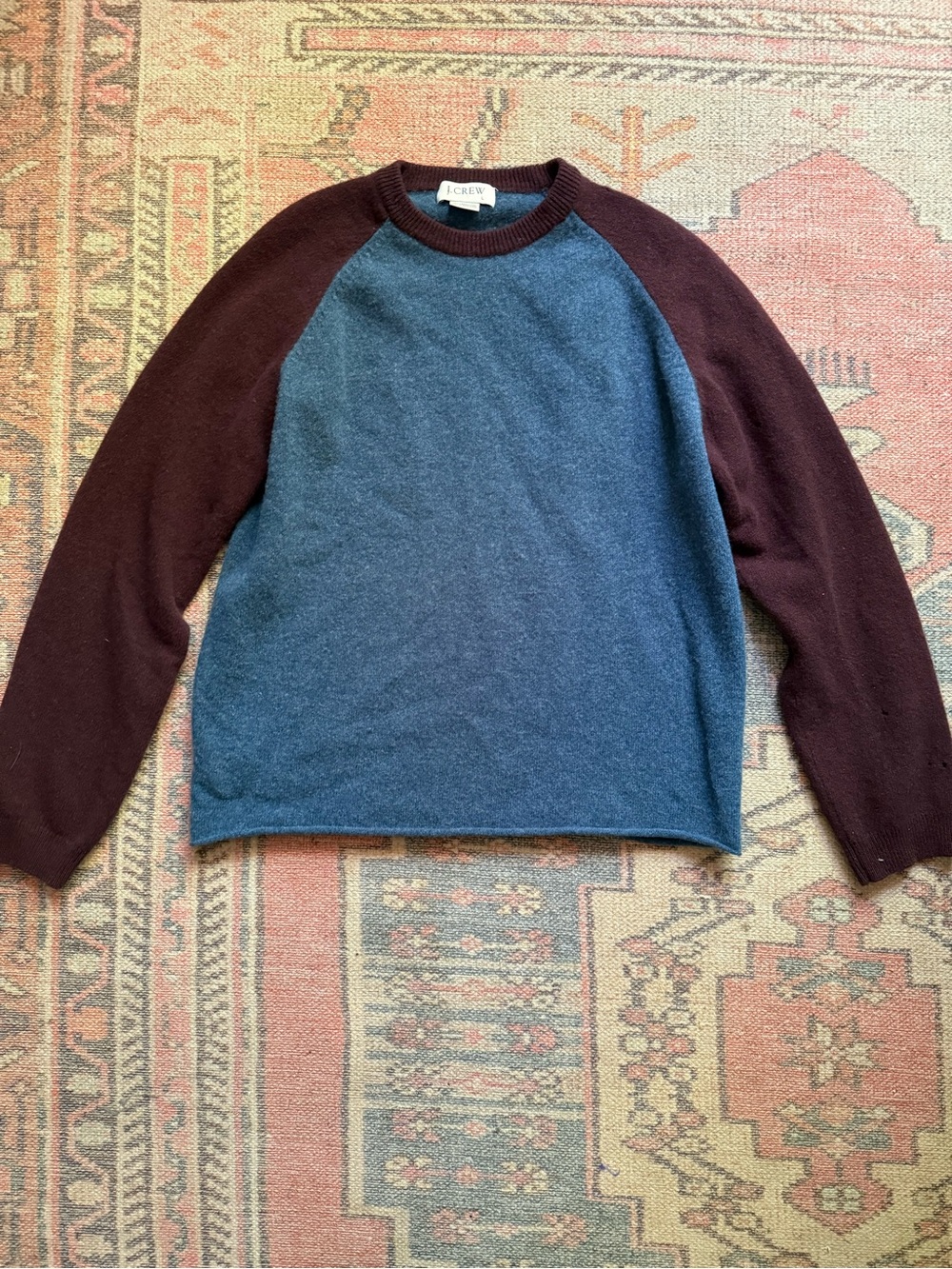 Vintage J.Crew 100% Lambswool Colorblock Sweater